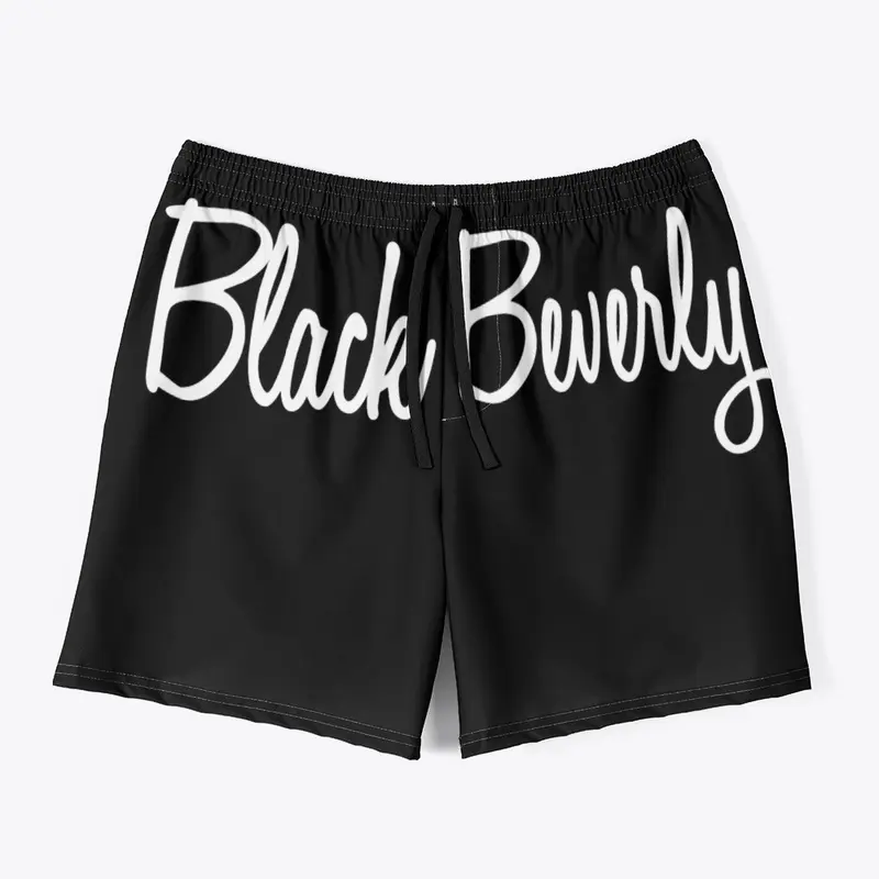 Black Beverly Swim Shorts